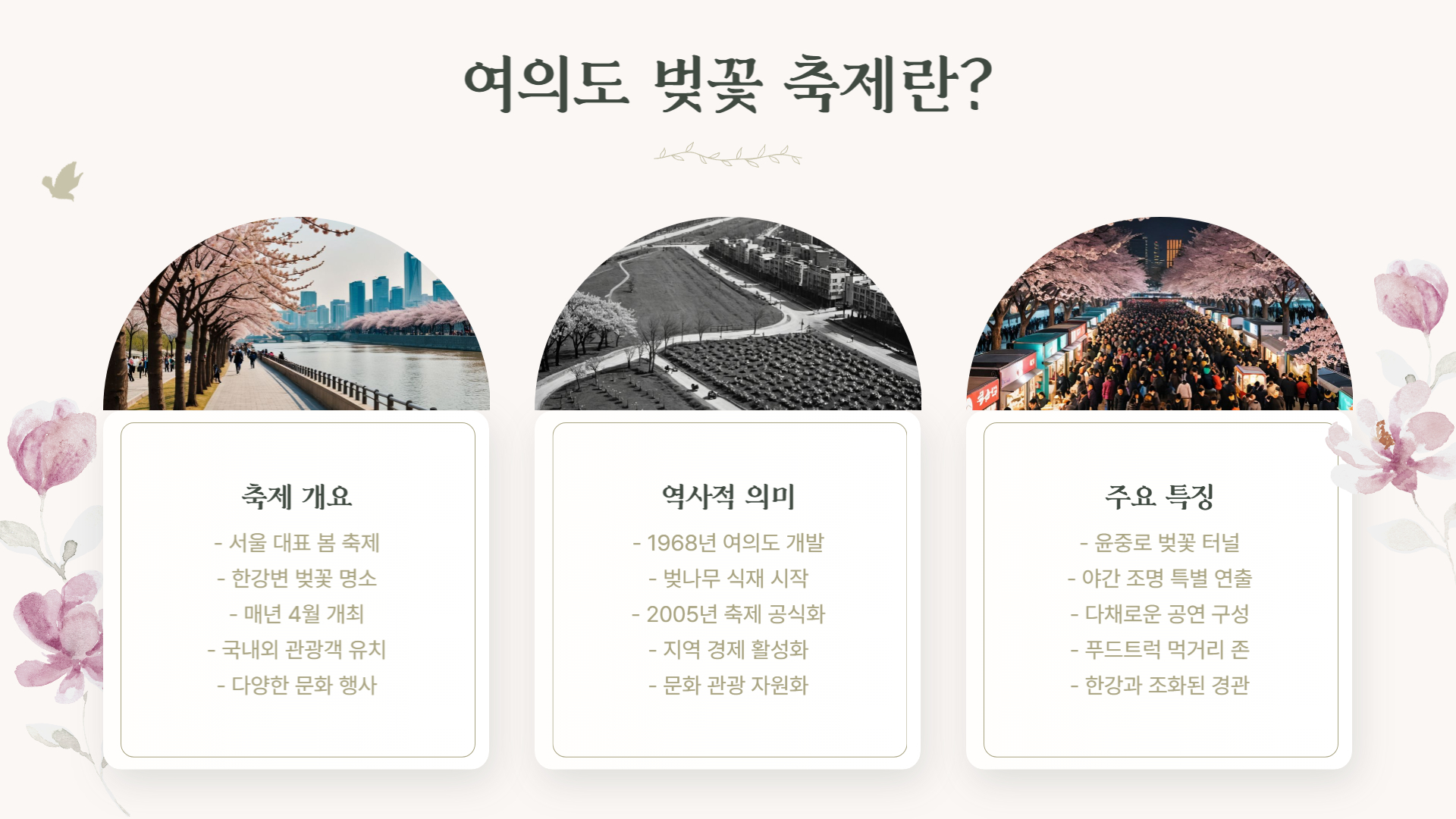 2025 여의도 벚꽃 축제 일정 및 필수 정보 총정리