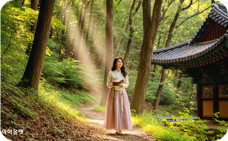 숲길 속 무위사의 평온