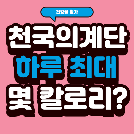 천국의 계단 다이어트로 하루 몇 칼로리 태울 수 있을까?