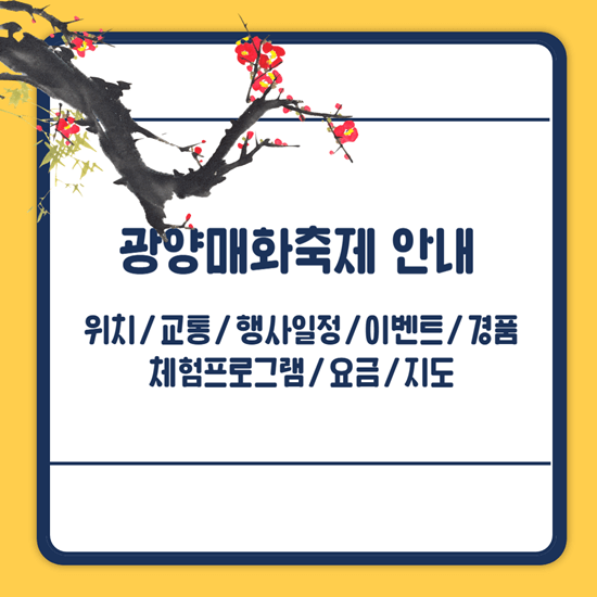 광양매화축제 기간