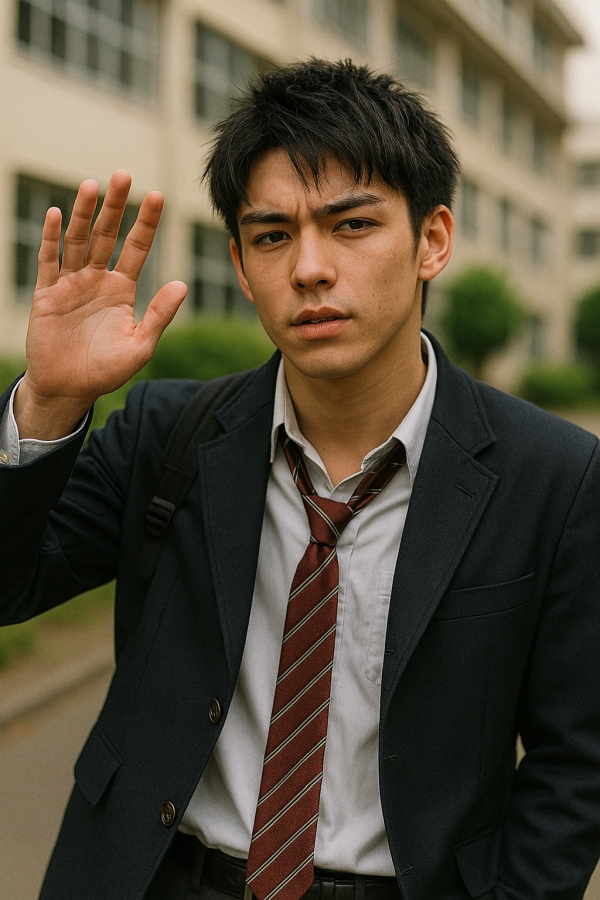 윗스! 라고 인사할 것 같은 일본 남자 고등학생