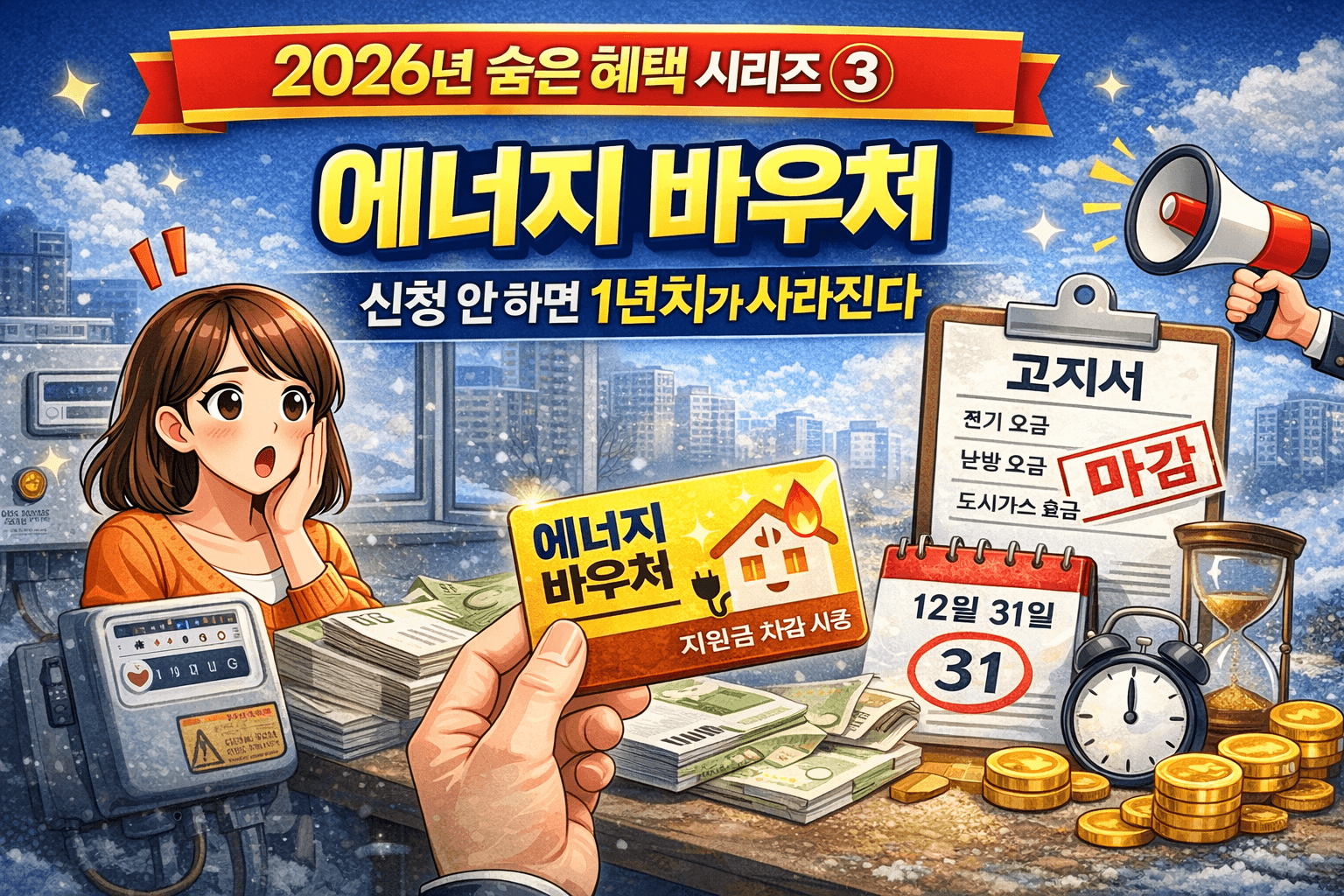 2026년 정부 혜택 - 에너지 바우처 신청 안하면 1년치가 사라진다