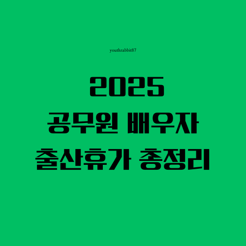 공무원 배우자 출산휴가 총정리