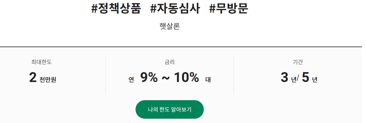 하나저축은행햇살론의 금리&#44; 한도&#44; 자격&#44; 신청 방법 및 심사기간