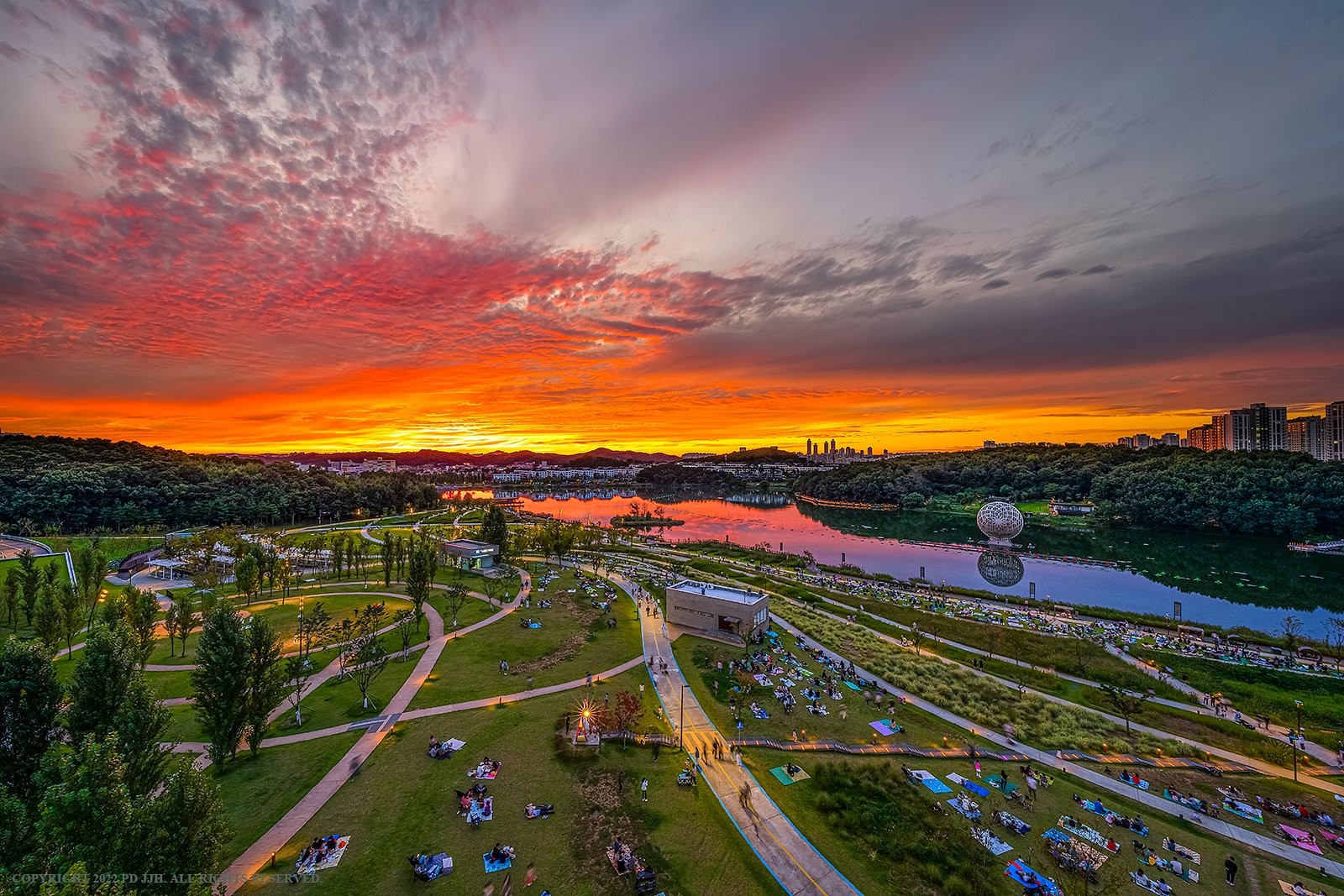 동탄호수공원 산책로