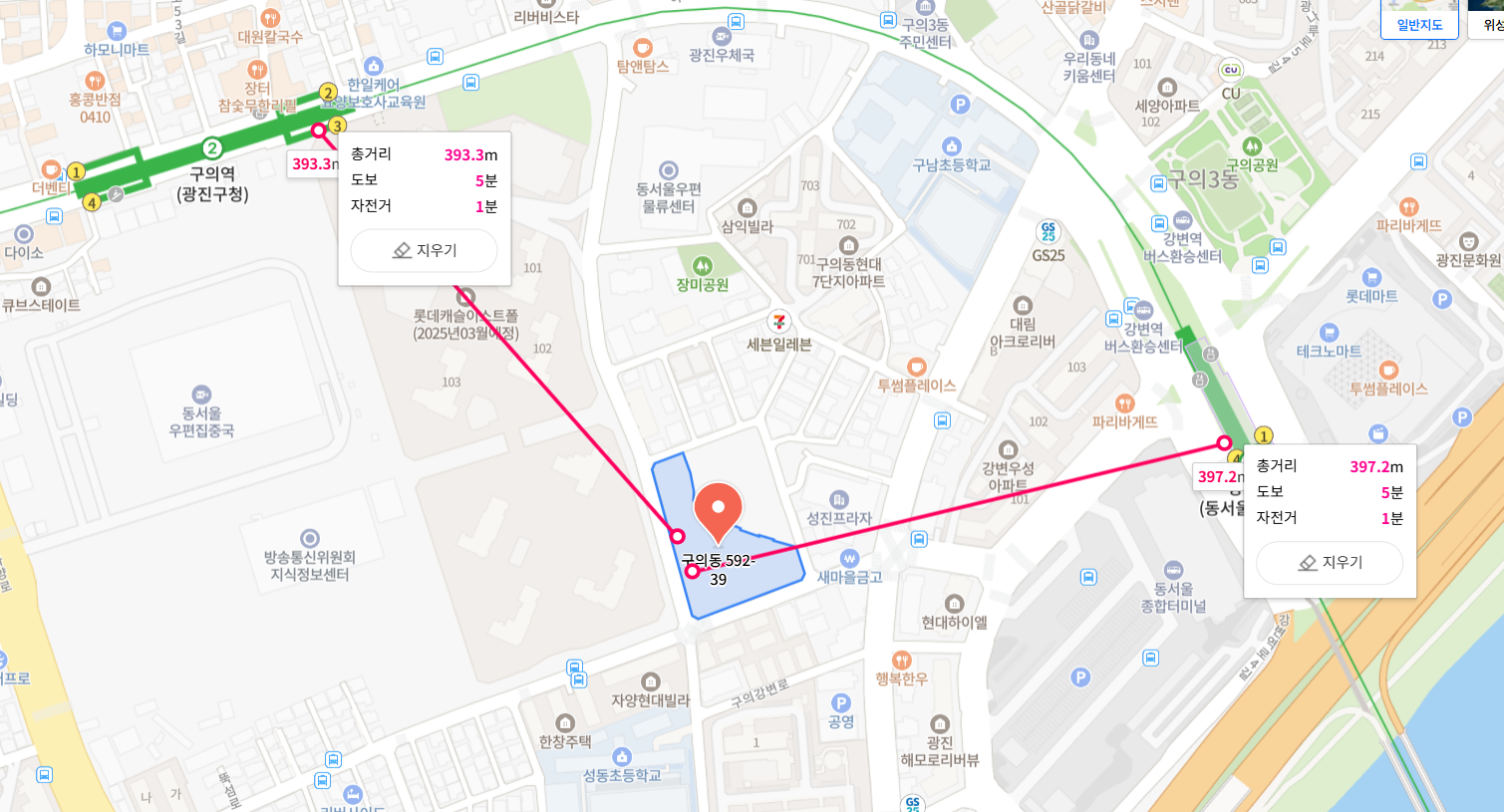 강변역 센트럴 아이파크 위치