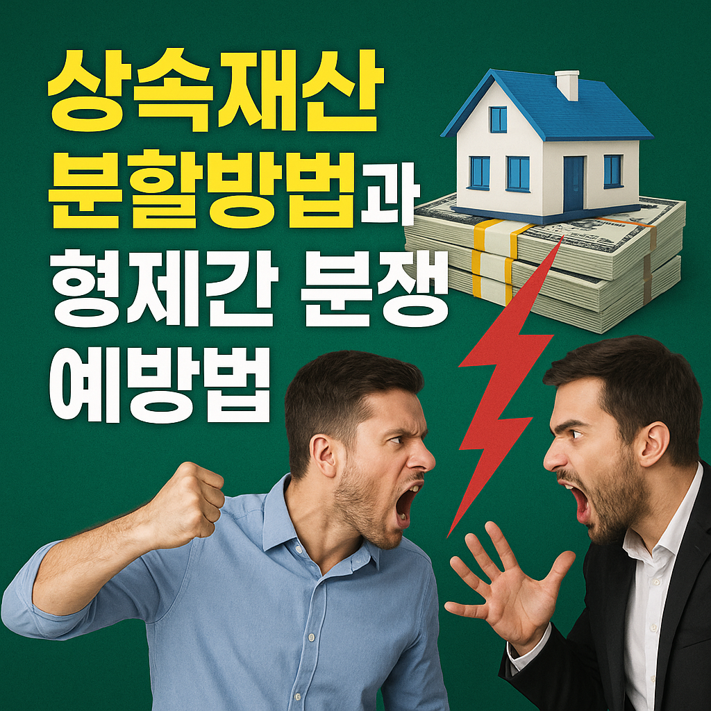 상속재산 분할방법과 형제간 분쟁 예방법