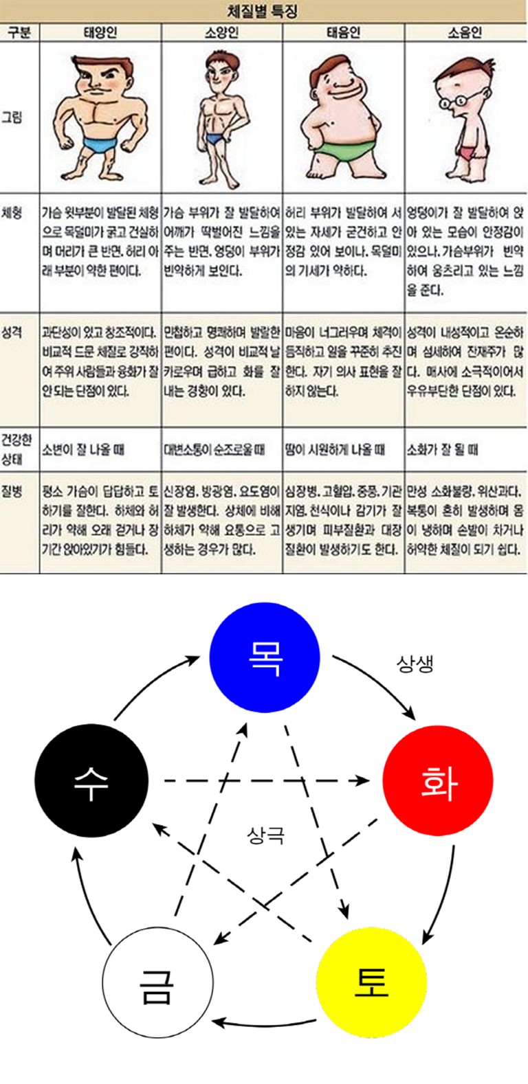 사상의학과 오행