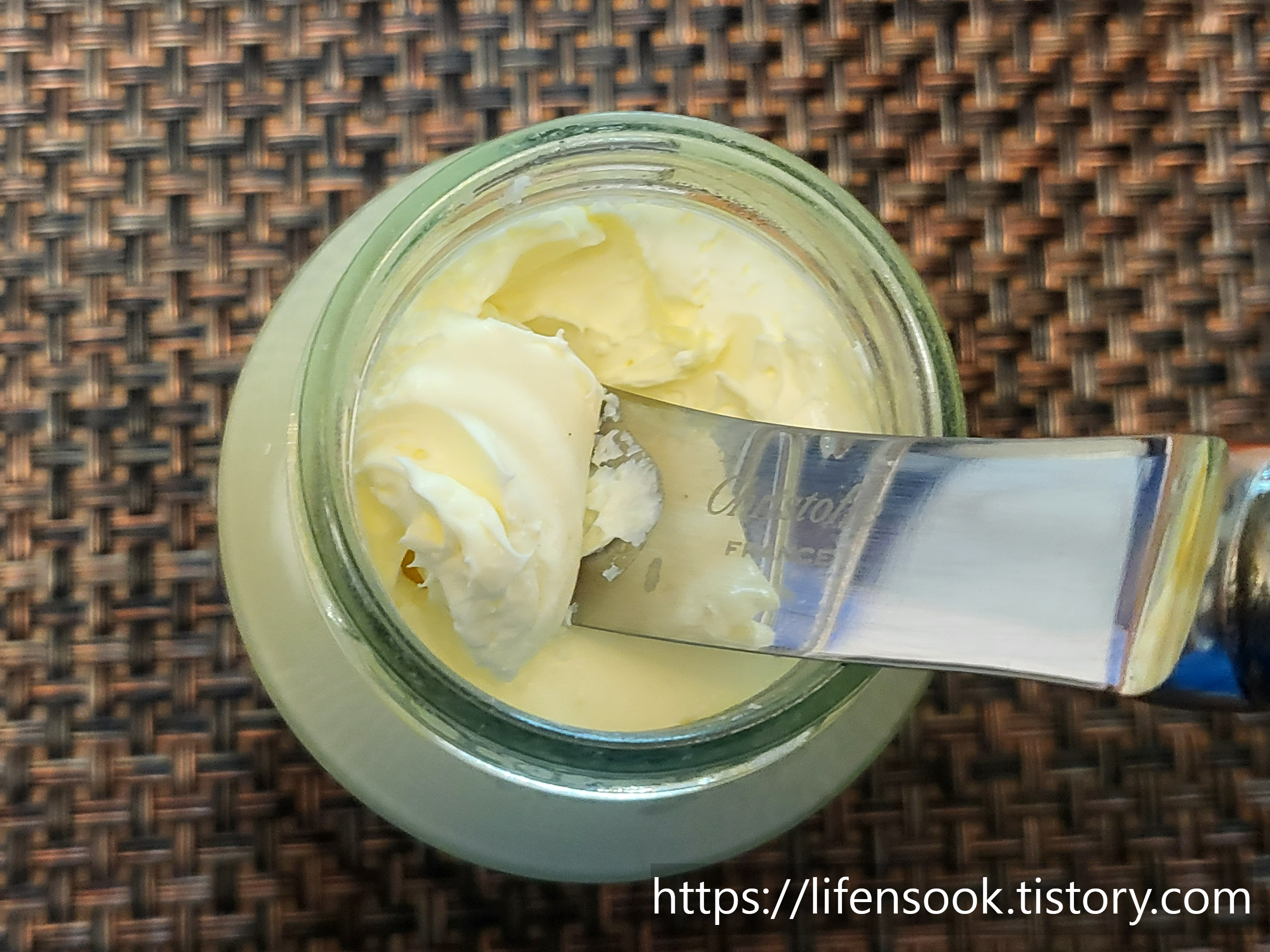 클로티드 크림 나이프로 뜨기