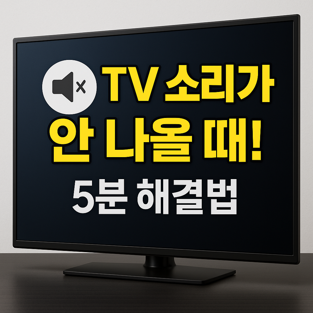 tv 소리가 안날때