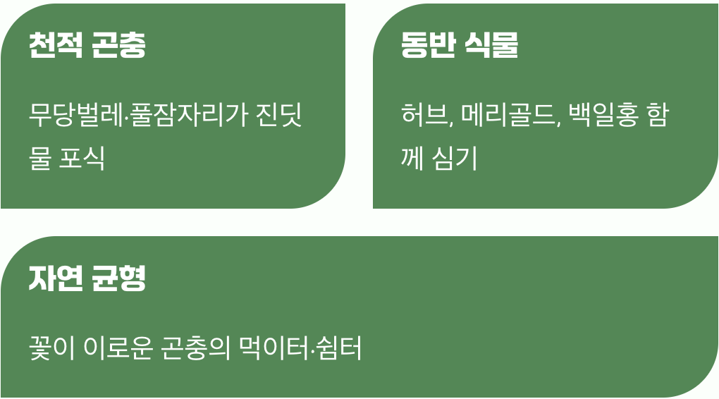 텃밭의 경찰관&amp;#44; 이로운 벌레를 초대하세요
