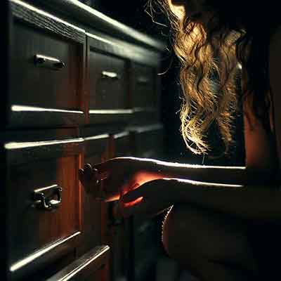 도둑이 물건을 훔치는 장면