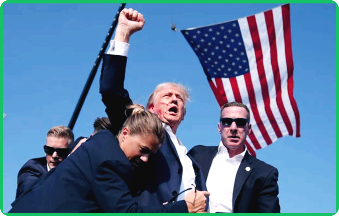 총알도 비켜간 트럼프