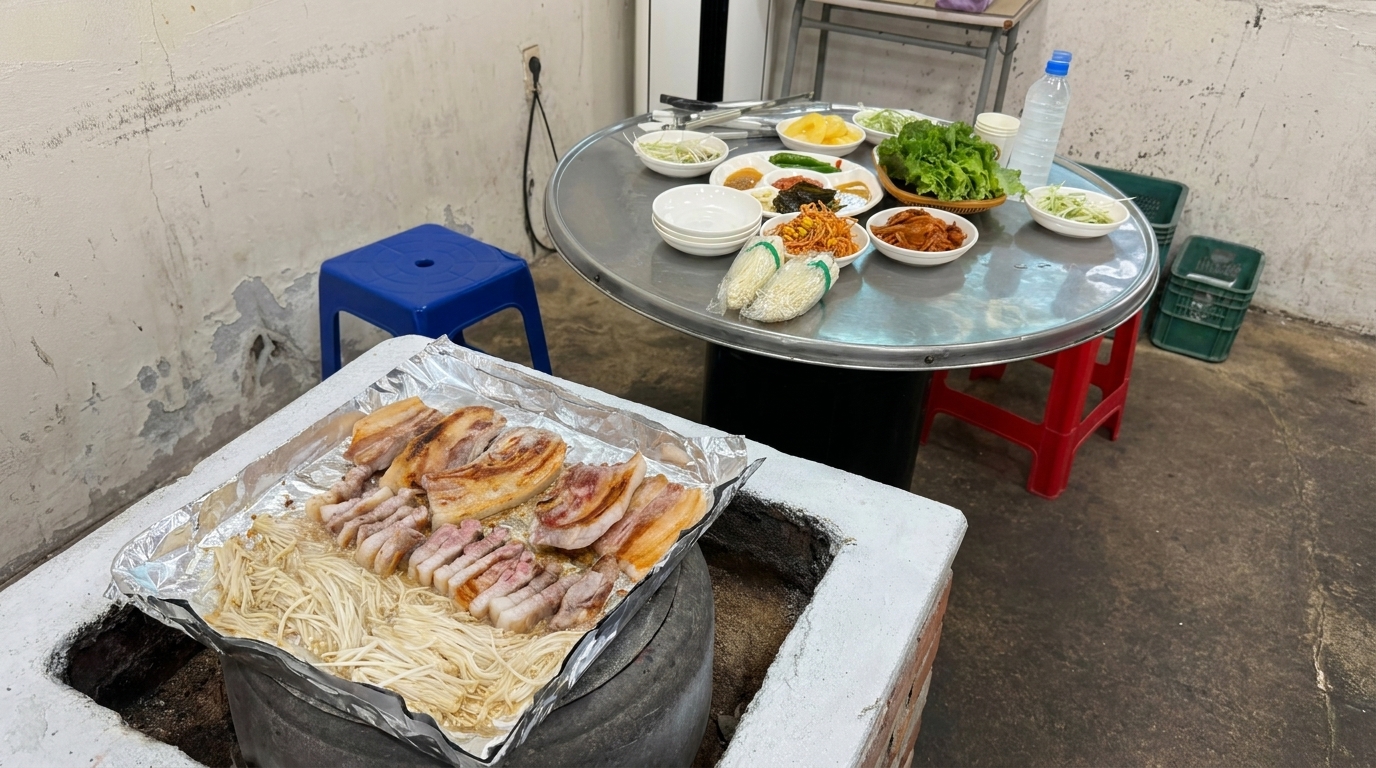 전현무계획3 고창맛집 장작벽돌 난로삼겹살 구이 위치