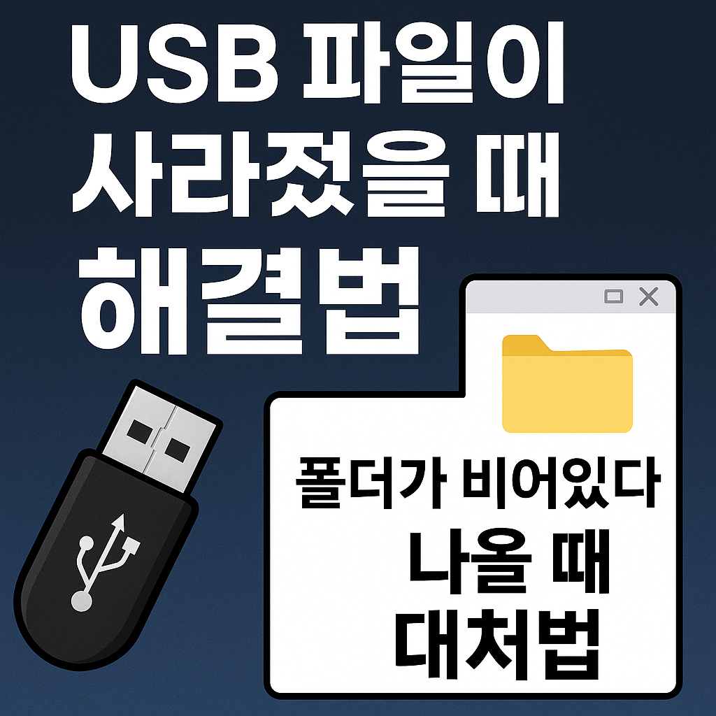 USB 파일이 사라졌을 때 해결법1