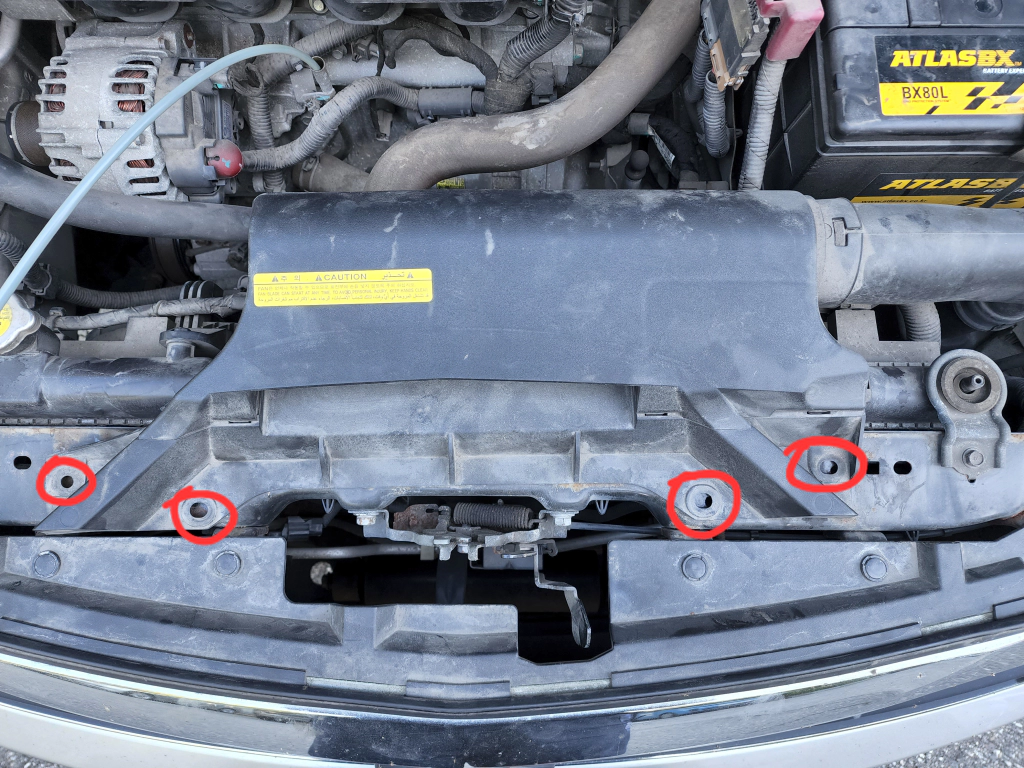 노후된 차량의 고정핀이 사라지는 경우가 많다.