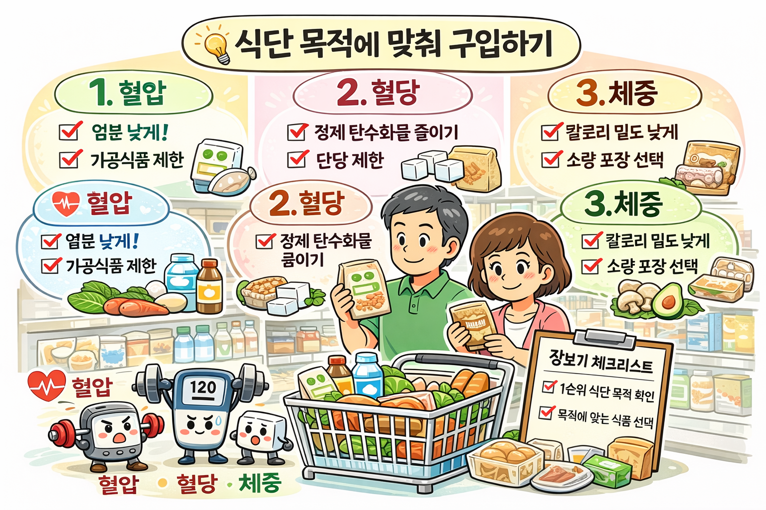 식단 목적(혈압&middot;혈당&middot;체중)에 맞춰 구입하기