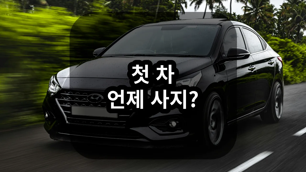 첫 차 구매 타이밍