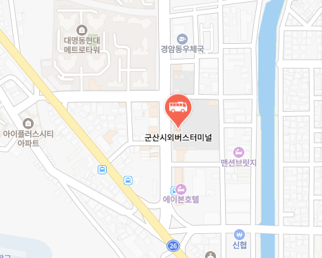군산시외버스터미널 위치-지도