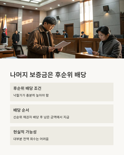 나머지 보증금은 후순위 배당