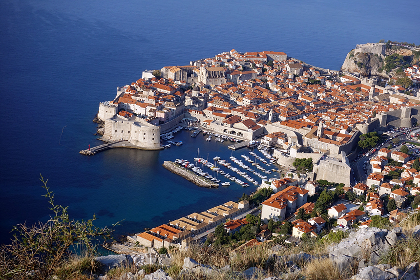 스르지산에서 내려다본 두브로브니크