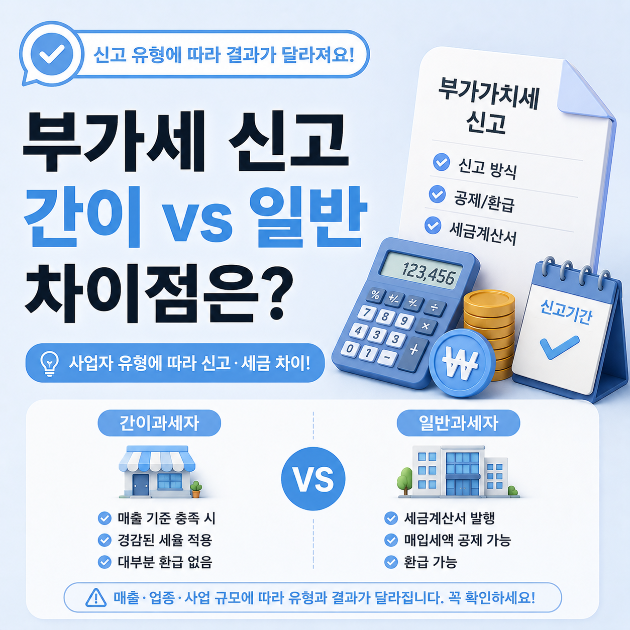 부가세 신고 유형 조건별 결과 달라지는 사례