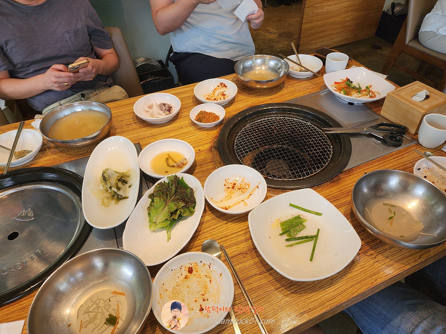 천지연 점심 한 상 식사 끝