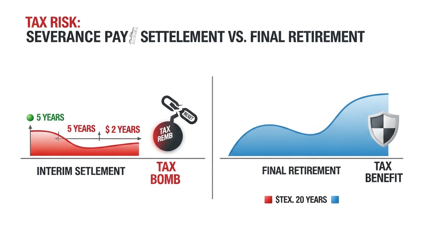 퇴직금 중간정산 세금 계산의 중요성 - 근속연수 공제 리셋 비교