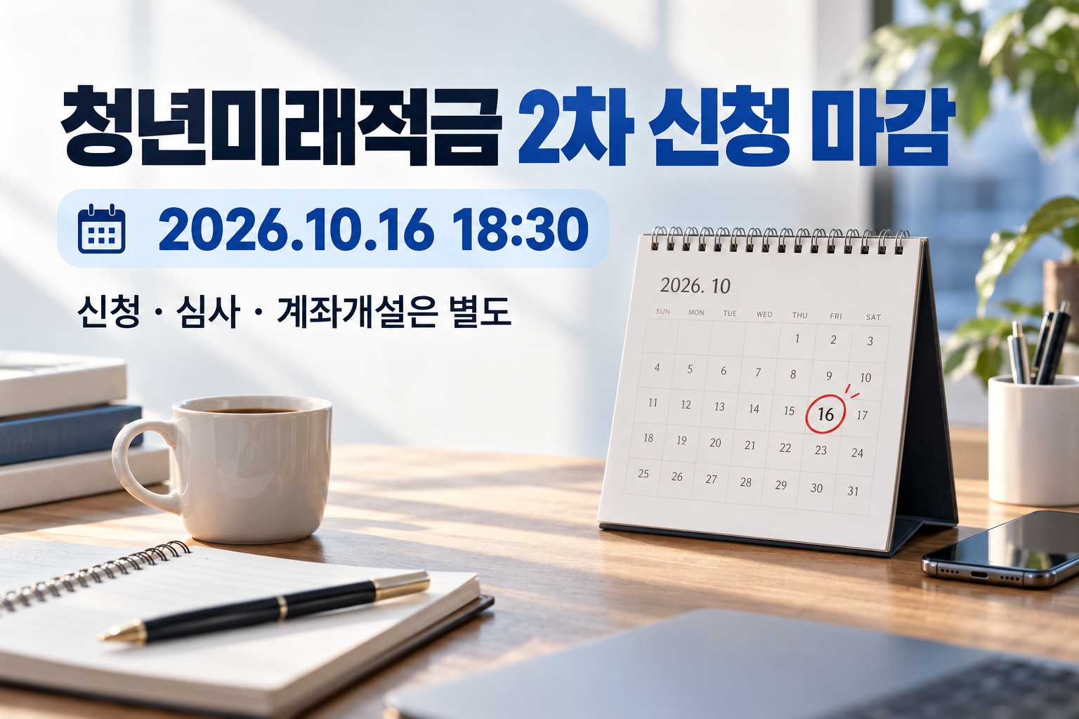 청년미래적금 2차 신청 마감 - 10월 16일 18시 30분·대상·계좌개설 일정