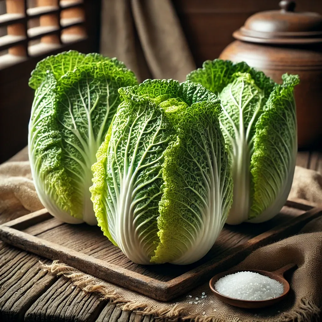 해남-산지-절임배추-3장-나무-표면