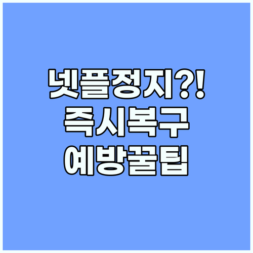 넷플릭스 계정 정지 경고 받았다면 즉..