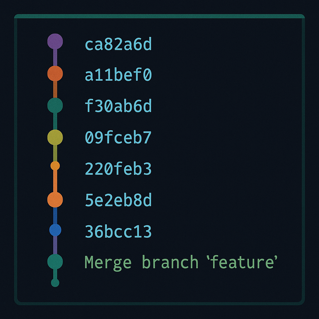 Git 로그 시각화 스크린샷