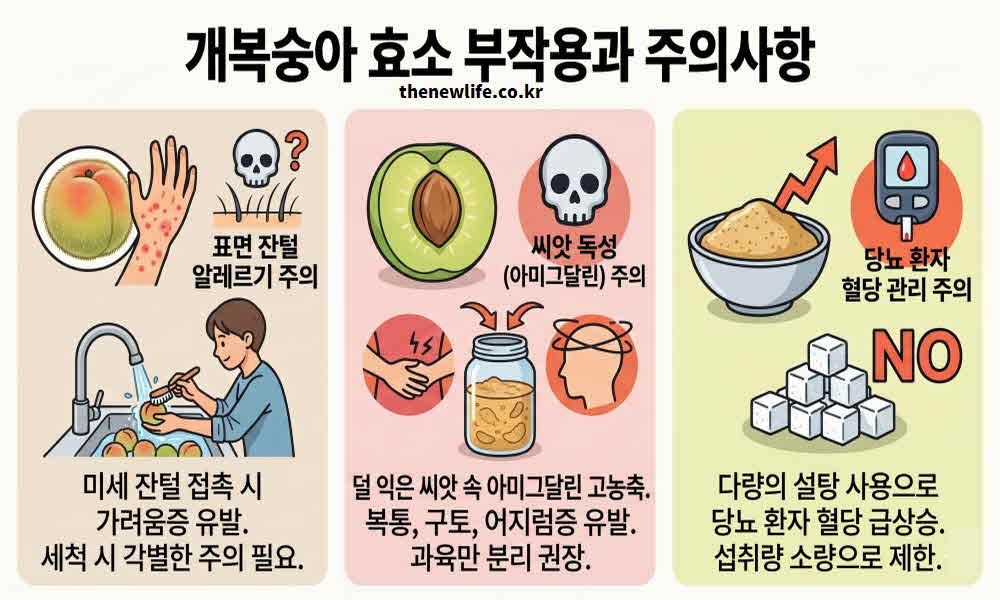개복숭아 효소 효능 부작용 주의사항