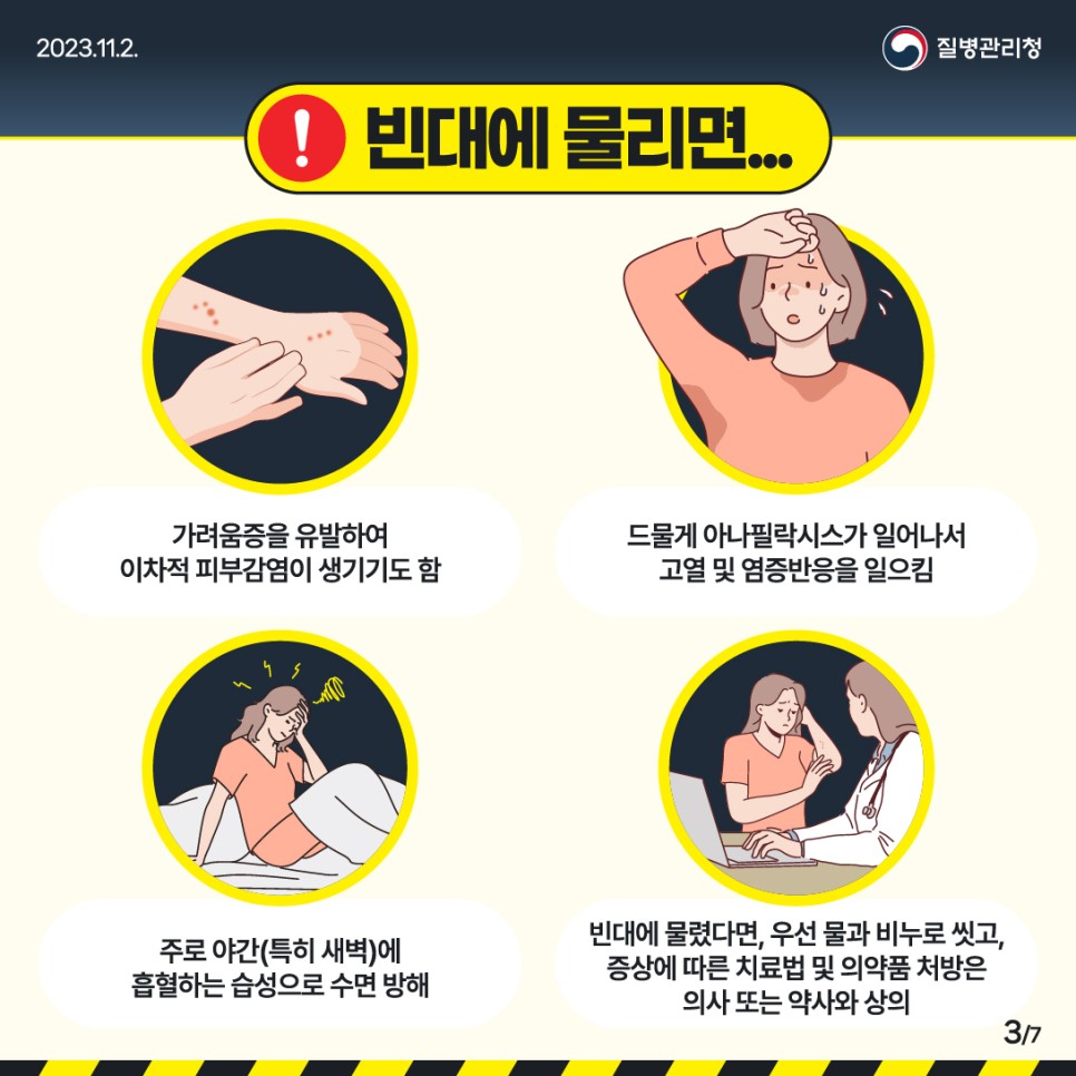 빈대 물린자국 : 빈대 퇴치법, 증상, 예방법