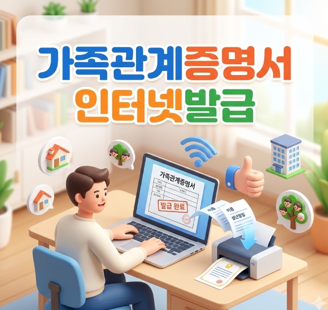 가족관계증명서 인터넷발급 민원24 신청방법