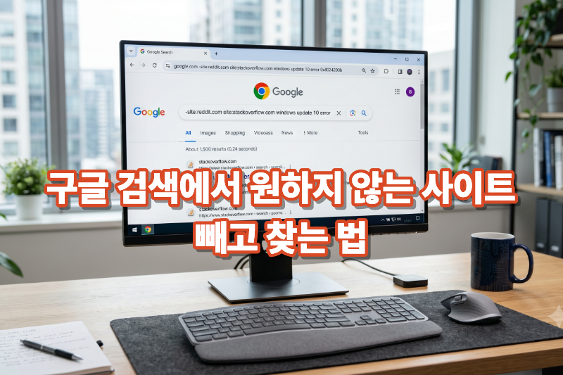 구글 검색 결과에서 특정 사이트 제외 검색하는 방법 대표 이미지