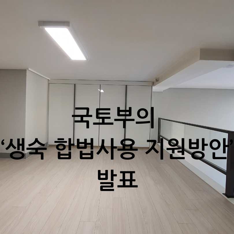 생숙 합법적 사용하기