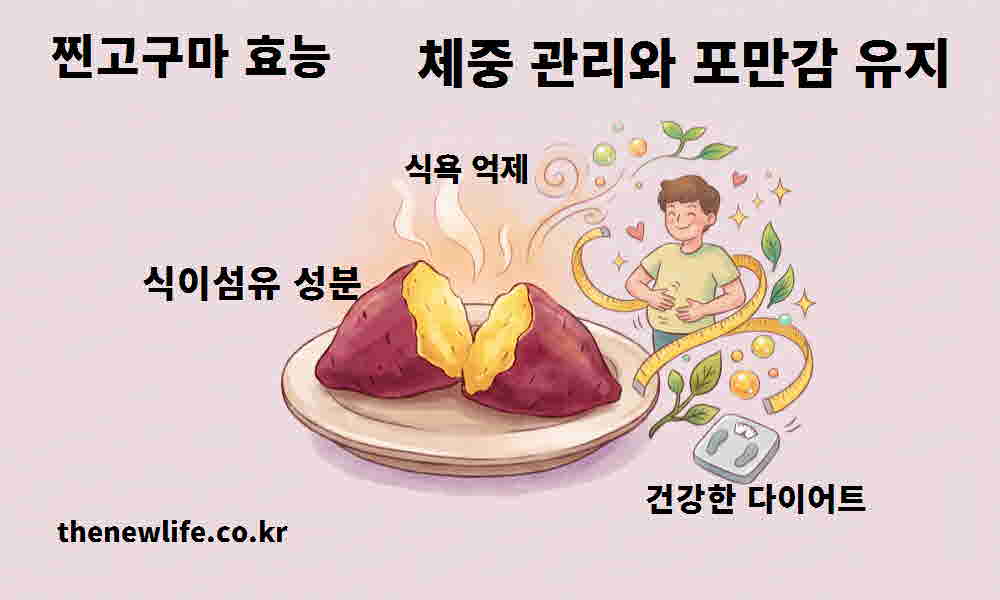 찐고구마 효능 체중 관리 포만감 유지