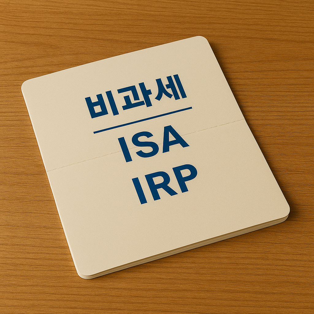 비과세, ISA, IRP 이미지