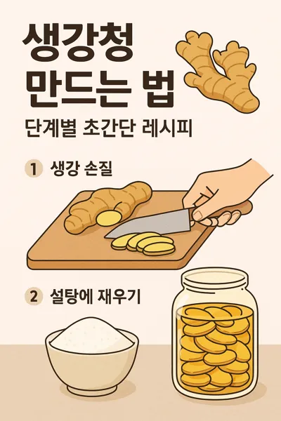 생강청 만드는 법 단계별 초간단 레시피 썸네일