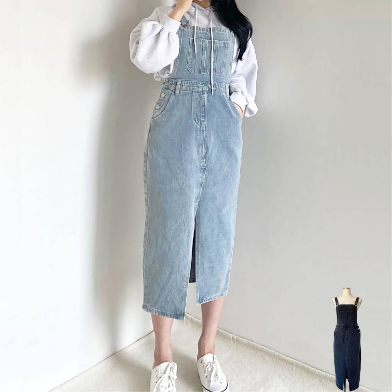 덩크 멜빵치마 여자멜빵치마