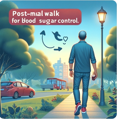 식후 걷기 &rarr; 혈당 관리