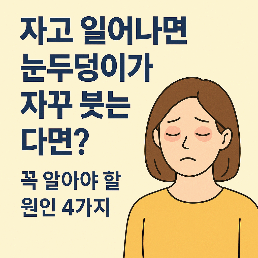 자고 일어나면 눈두덩이가 자꾸 붓는다면? 꼭 알아야 할 원인 4가지