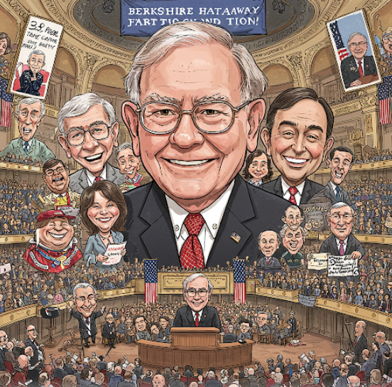 2025년 버크셔의 수장의 어쩌며 마지막 총회-구글 제미나이 생성 이미지