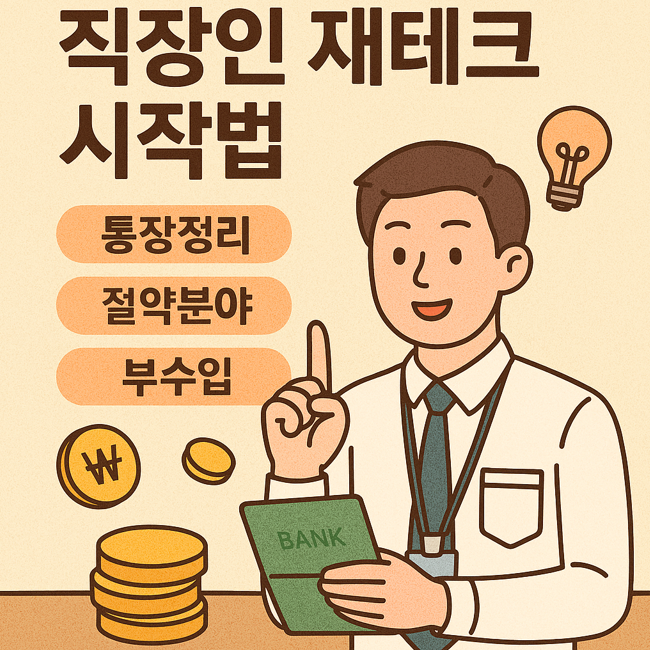 직장인 재테크 시작법 (통장정리, 절약분야, 부수입)