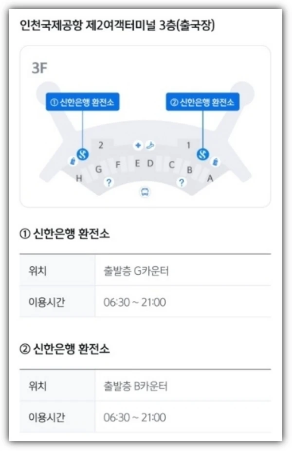 제2여객터미널-환전소