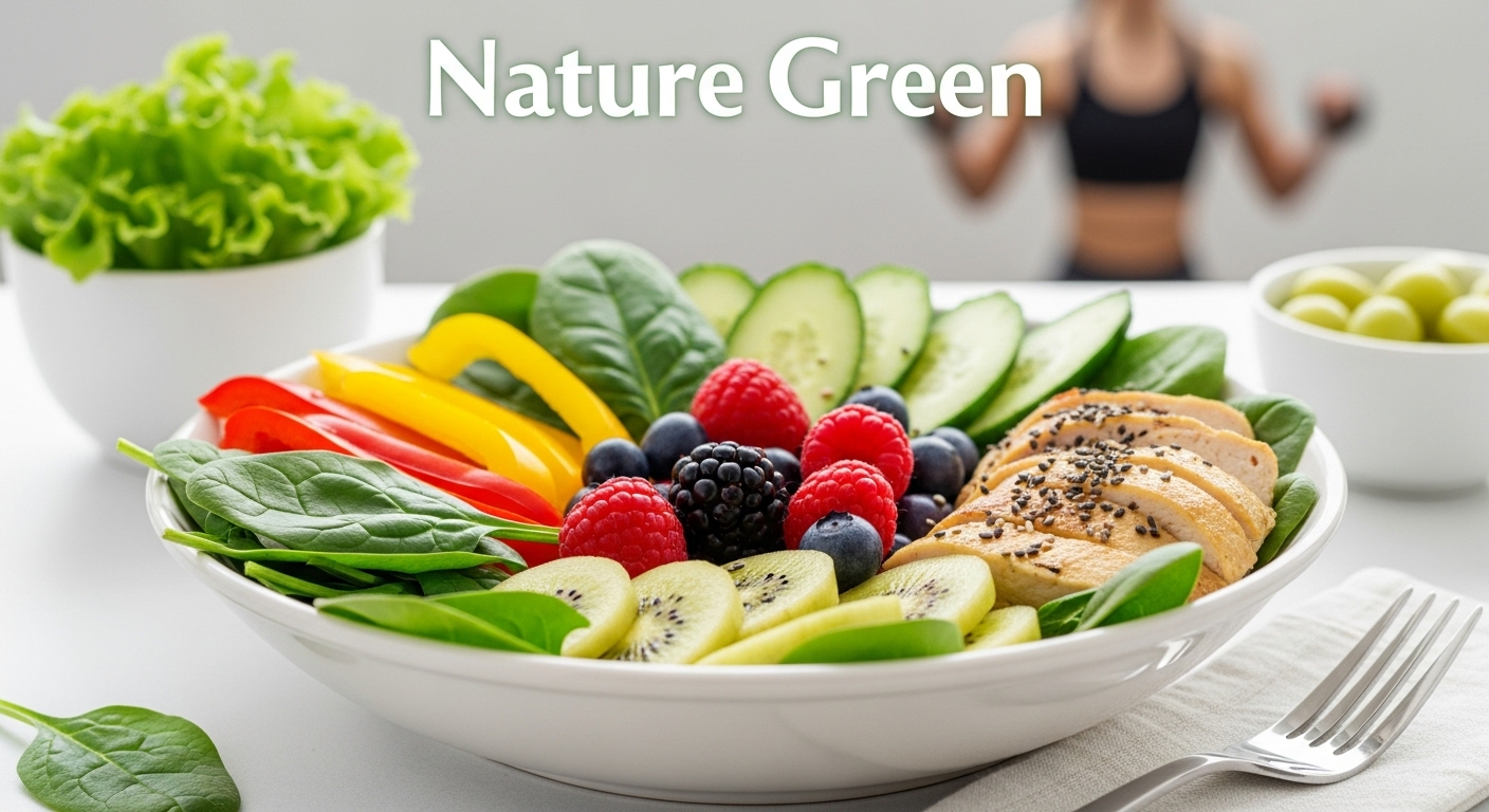 다채로운 채소와 단백질이 풍부한 건강한 식단