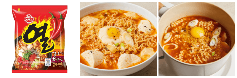 열라면, 순두부 열라면 사진