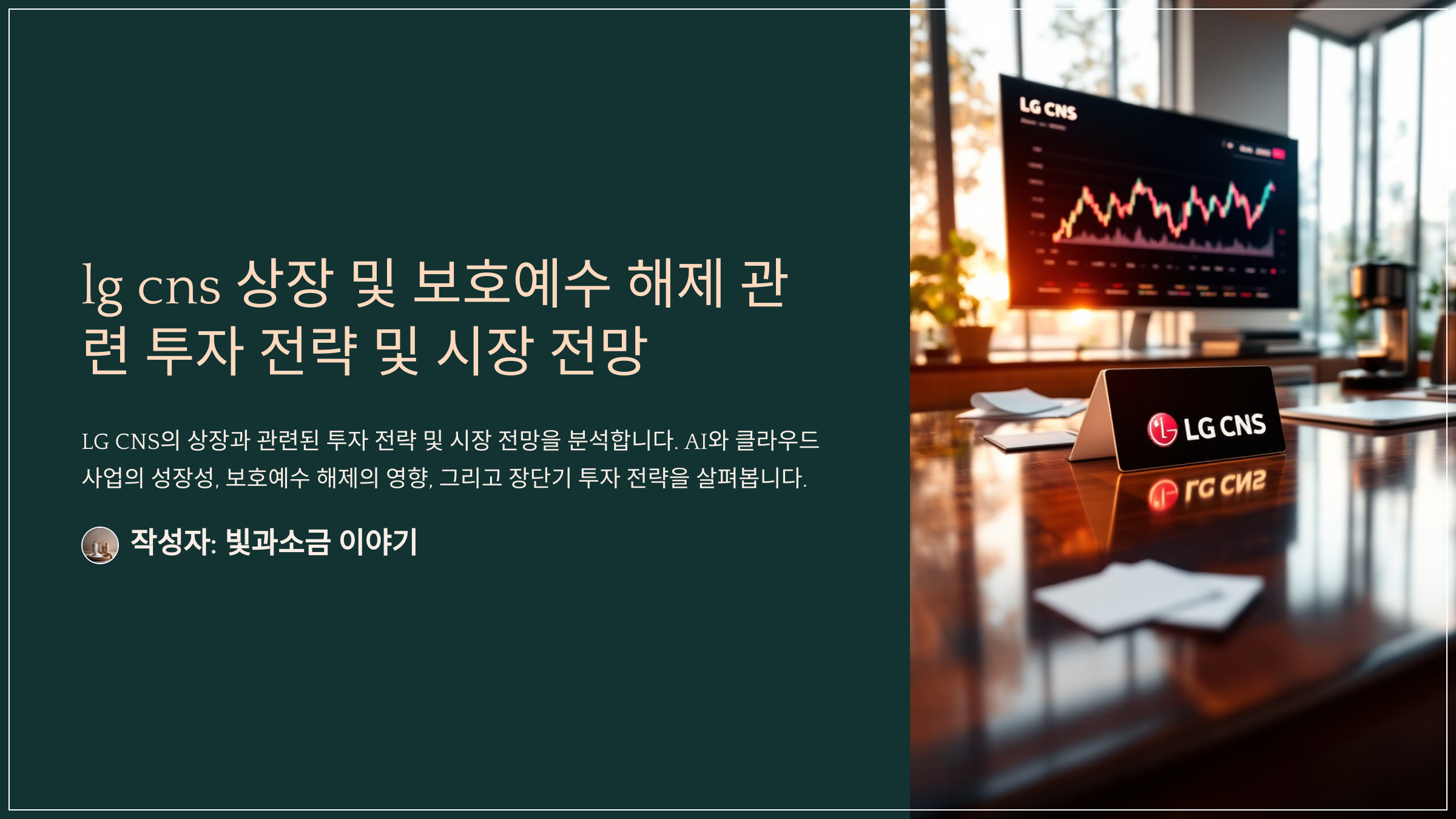 lg cns 상장 및 보호예수 해제 관련 투자 전략 및 시장 전망