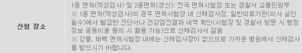운전면허 갱신, 적성검사 경찰서